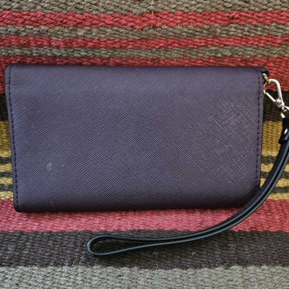 Kate Spade Purple/Burgundy Wallet-Tri-fold Wristlet - Picture 2 of 9